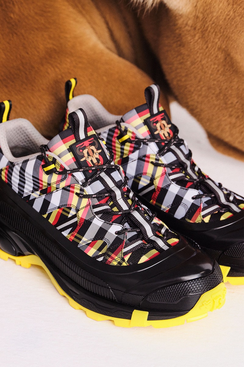burberry lunar new year of the ox campaign collection check plaid sneakers arthur