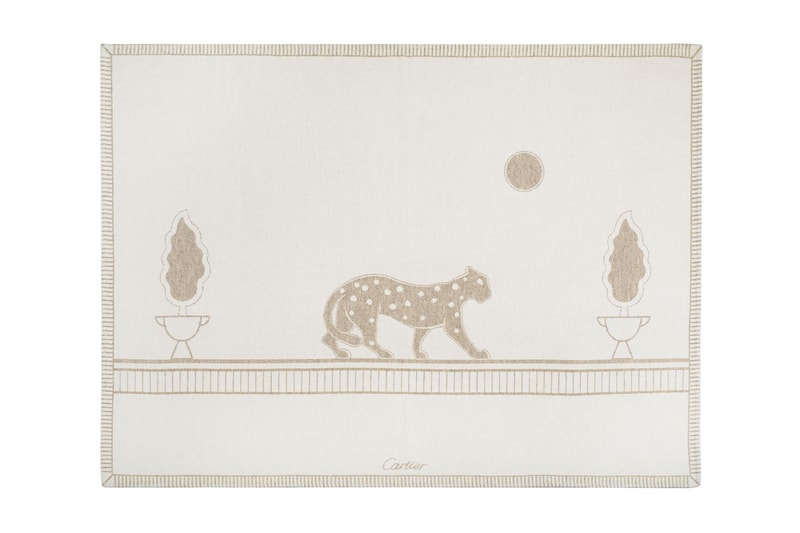 cartier luxury home objects decor collection holiday christmas panthere throw blanket