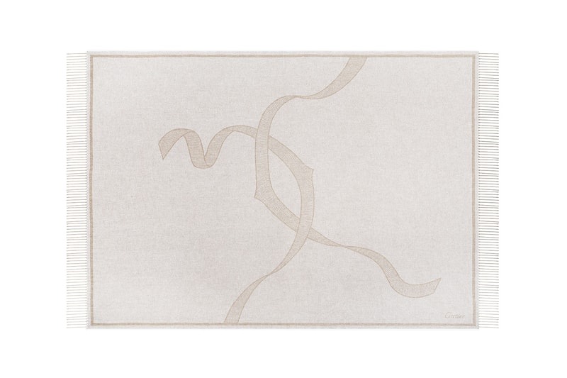 cartier luxury home objects decor collection holiday christmas entrelaces throw blanket