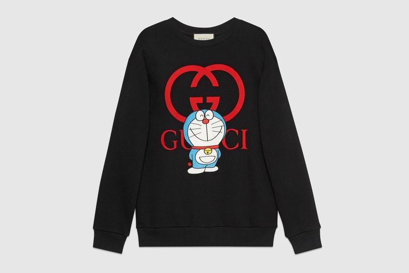 gucci doraemon capsule collaboration collection gg sweatshirt black