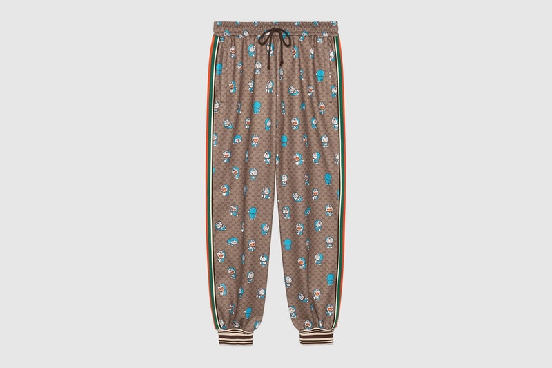 gucci doraemon capsule collaboration collection gg monogram trackpants