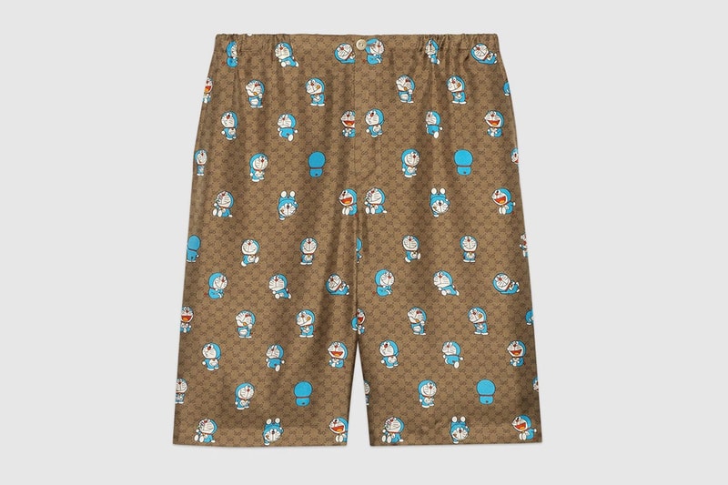gucci doraemon capsule collaboration collection gg monogram shorts