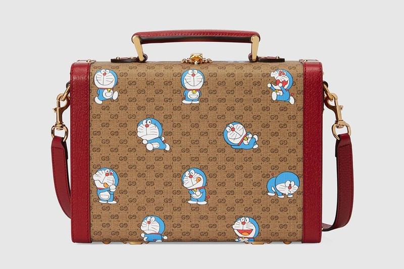 gucci doraemon capsule collaboration collection gg monogram suitcase trunk
