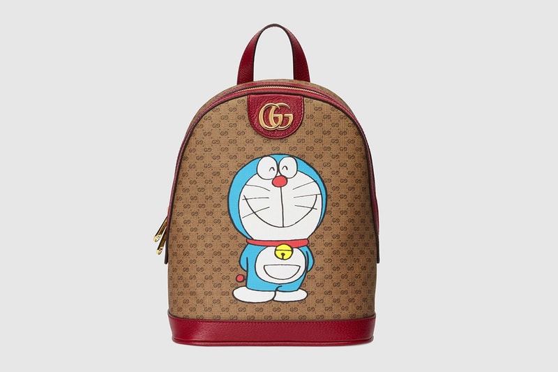 gucci doraemon capsule collaboration collection gg monogram backpack