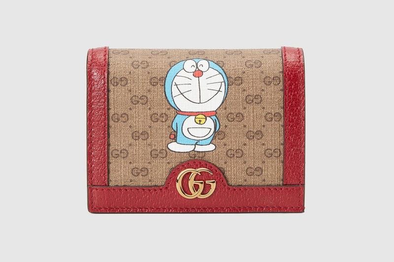 gucci doraemon capsule collaboration collection gg monogram wallets