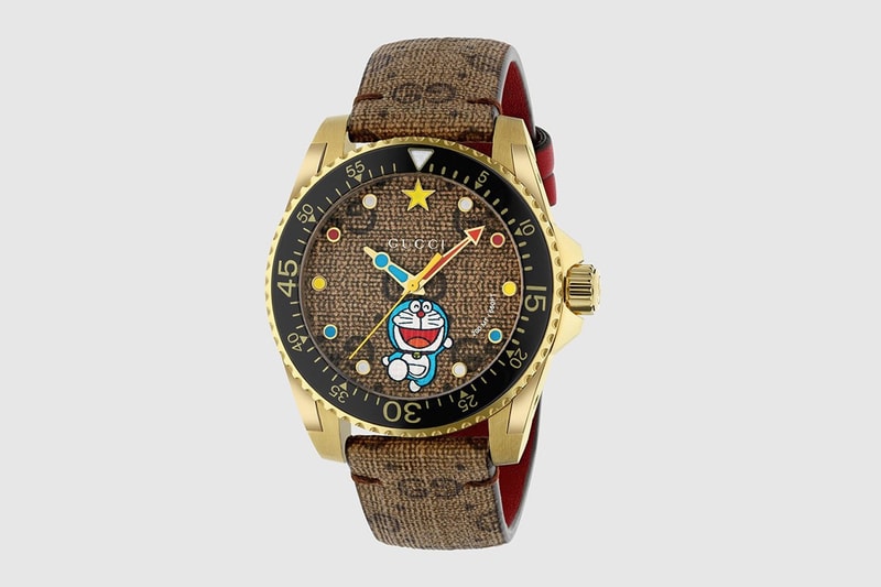 gucci doraemon capsule collaboration collection gg monogram watch