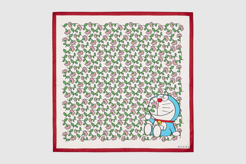 gucci doraemon capsule collaboration collection scarf