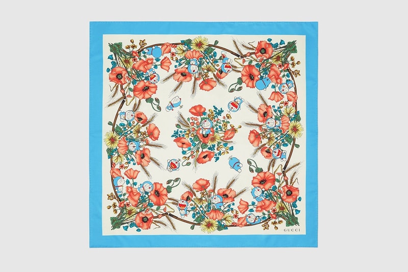 gucci doraemon capsule collaboration collection scarf