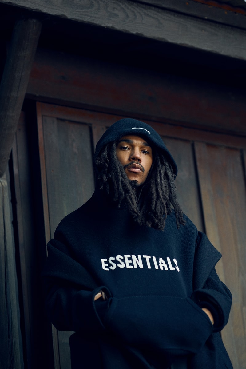 Fear of God ESSENTIALS Holiday 2020 Collection Lookbook Sweatshirt Sasha Lane