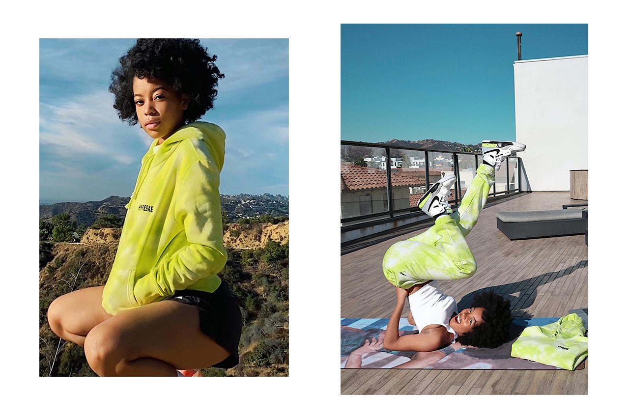 Foot Locker Taylor Coward Chloe Pultar Foot Locker Canada Darina Agasaro Footaction Kyla McMillian Champs Cleopatra Lee green sweatsuit fleece sweatshirt t-shirt long short sleeve set holiday gifts streetwear fashion