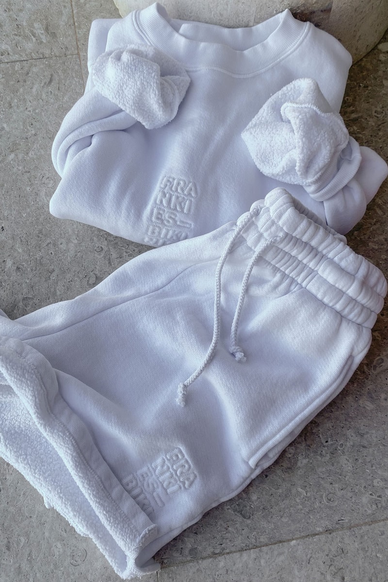 frankies bikinis basics essentials winter loungewear minimal hoodies sweats shorts black white release 