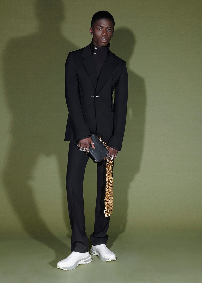 givenchy matthew williams pre-fall 2021 collection clogs marshmallow slides studs suits dresses