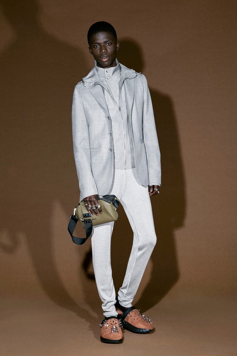 givenchy matthew williams pre-fall 2021 collection clogs marshmallow slides studs suits dresses