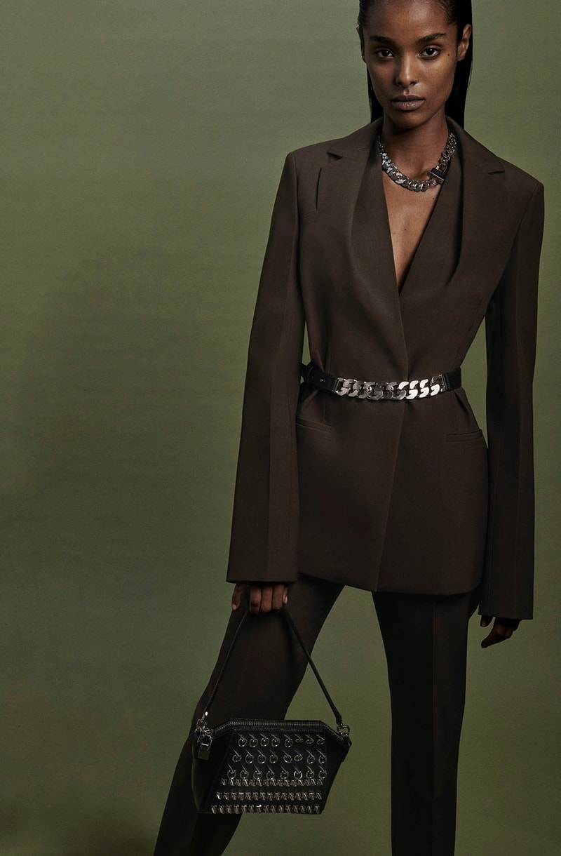 givenchy matthew williams pre-fall 2021 collection clogs marshmallow slides studs suits dresses