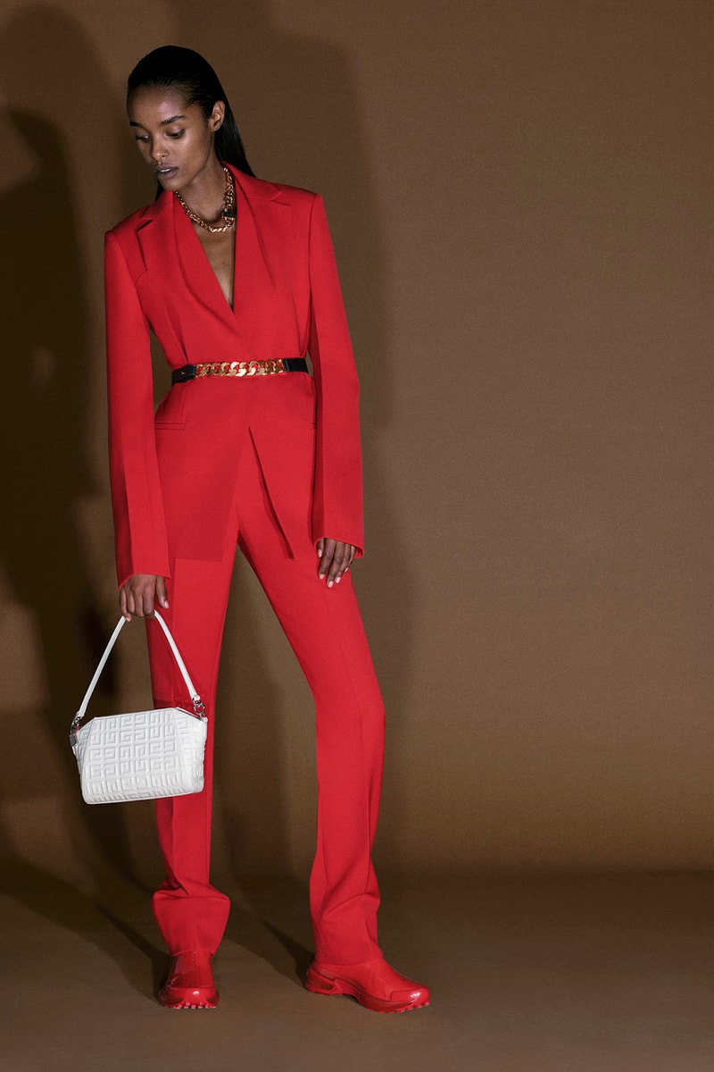 givenchy matthew williams pre-fall 2021 collection clogs marshmallow slides studs suits dresses