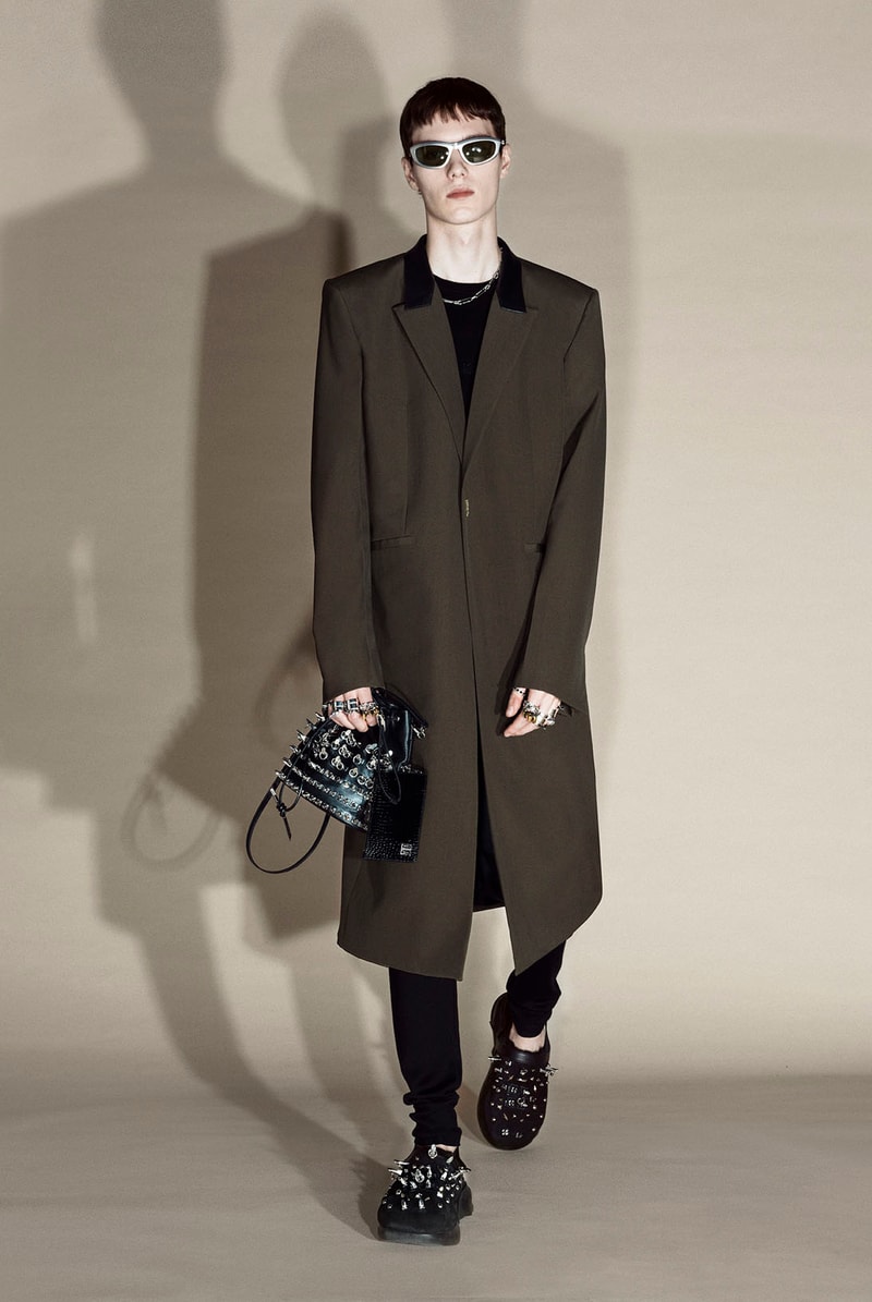 givenchy matthew williams pre-fall 2021 collection clogs marshmallow slides studs suits dresses