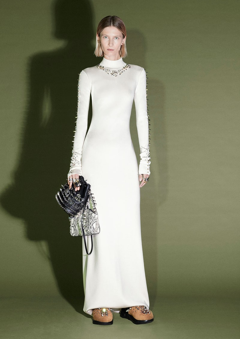 givenchy matthew williams pre-fall 2021 collection clogs marshmallow slides studs suits dresses