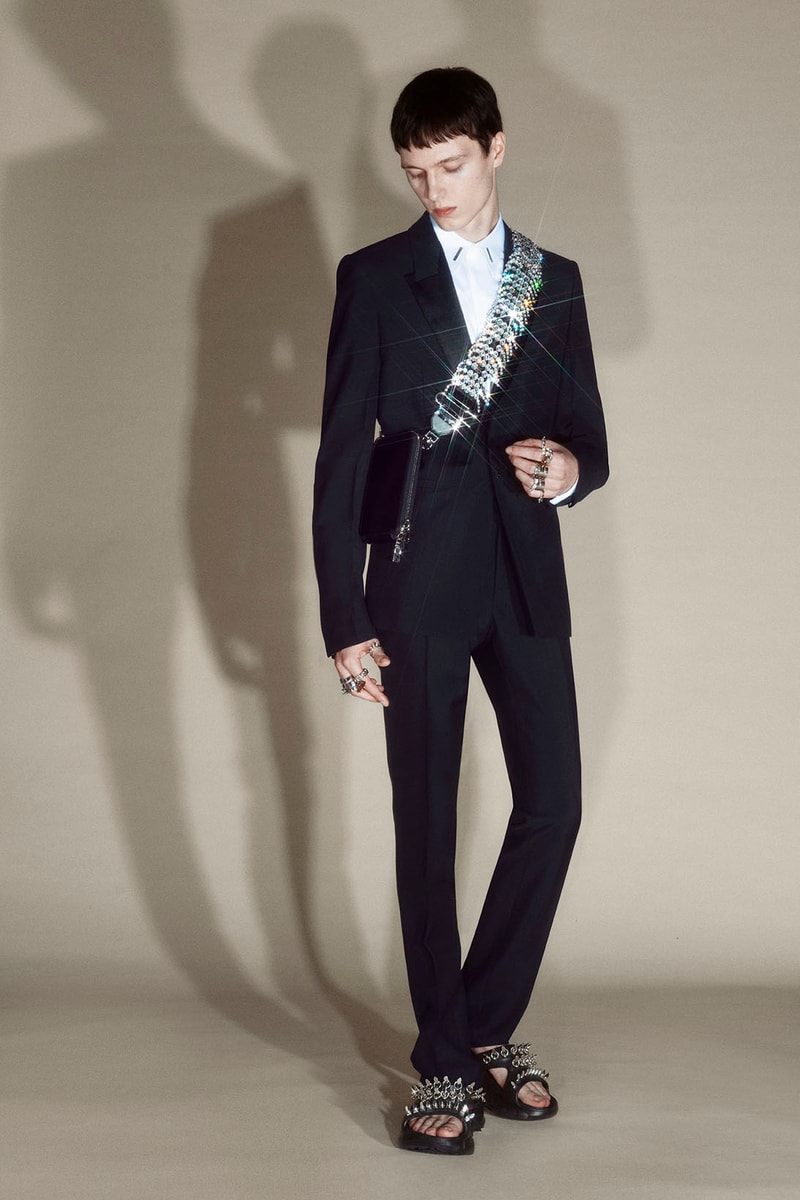 givenchy matthew williams pre-fall 2021 collection clogs marshmallow slides studs suits dresses