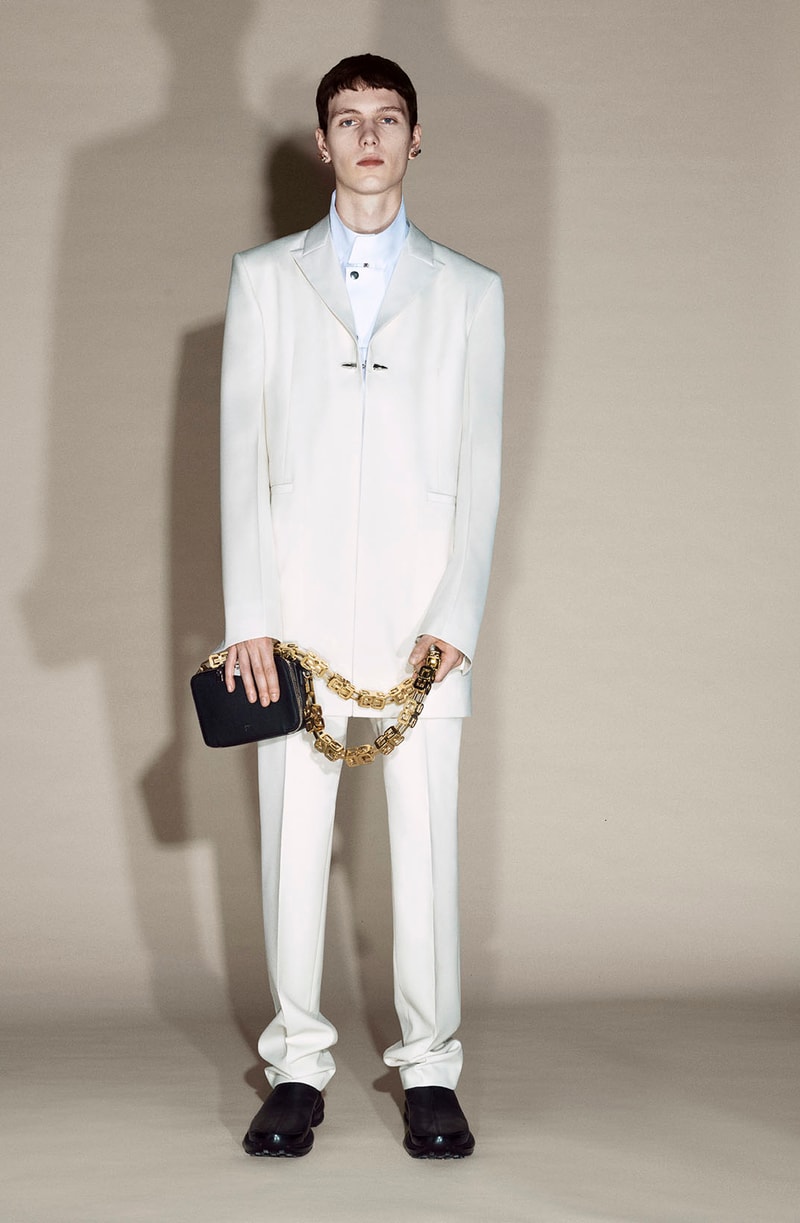 givenchy matthew williams pre-fall 2021 collection clogs marshmallow slides studs suits dresses