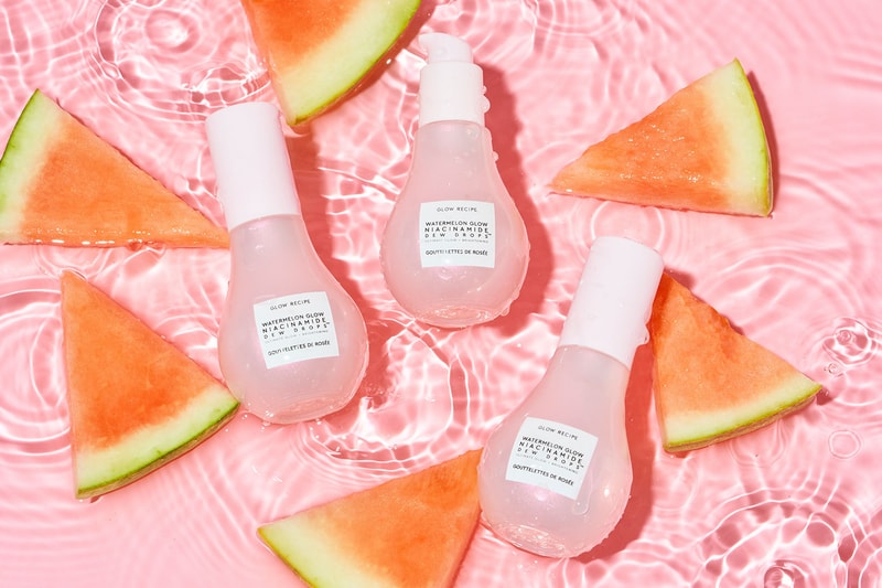 glow recipe Watermelon Glow Niacinamide Dew Drops serums primers highlighters makeup hyaluronic acid price release
