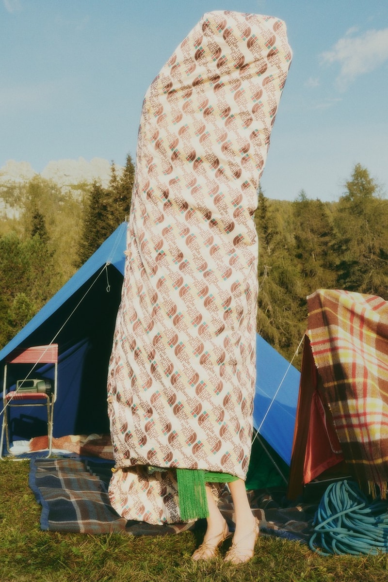 Gucci x The North Face Collaboration Collection Outerwear Label Campaign Where to Buy Release Date Tent Hiking Boots Jackets ECONYL