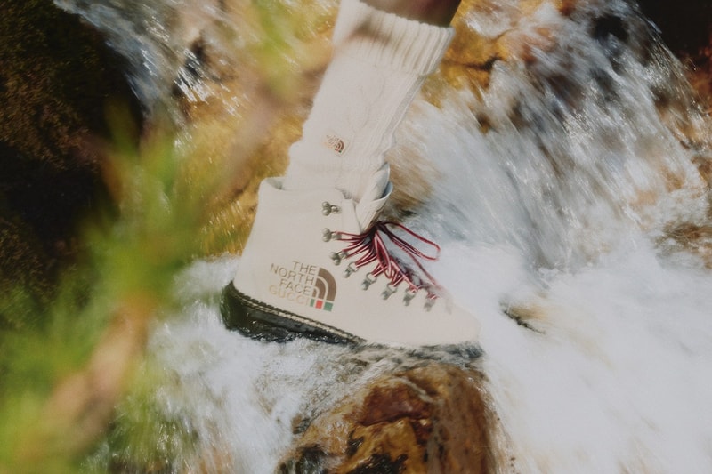 Gucci x The North Face Collaboration Collection Outerwear Label Campaign Where to Buy Release Date Tent Hiking Boots Jackets ECONYL