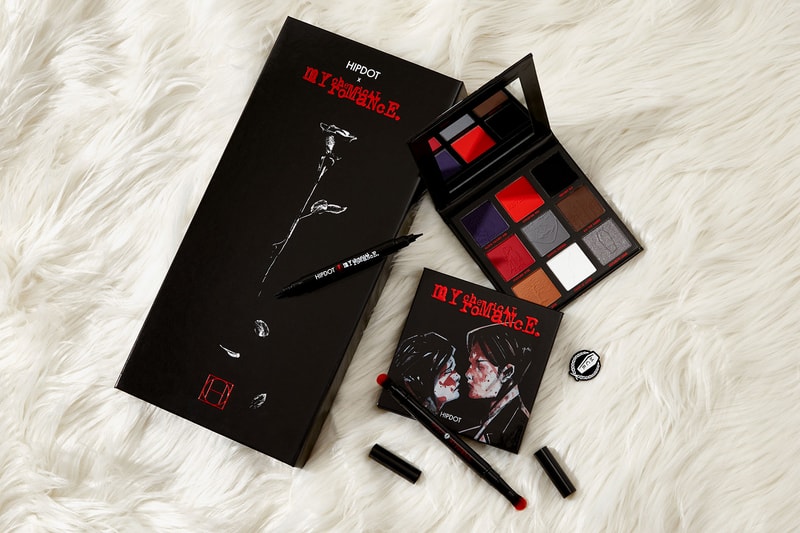hipdot my chemical romance makeup collaboration three cheers for sweet revenge album eyeshadow eyeliner brushes