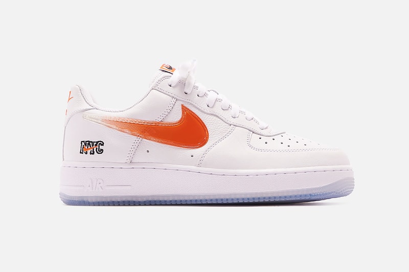 kith nike collaboration air force 1 low nyc sneakers white orange blue colorway ronnie fieg footwear shoes sneakerhead