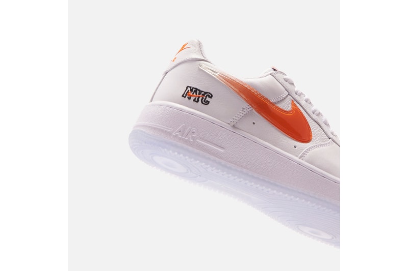 kith nike collaboration air force 1 low nyc sneakers white orange blue colorway ronnie fieg footwear shoes sneakerhead
