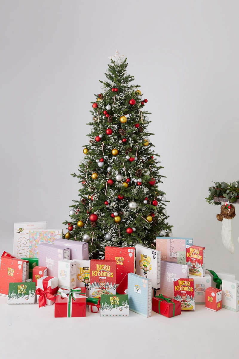 kith kithmas treats lucky charms cereal collaboration christmas outerwear jackets beanies unisex
