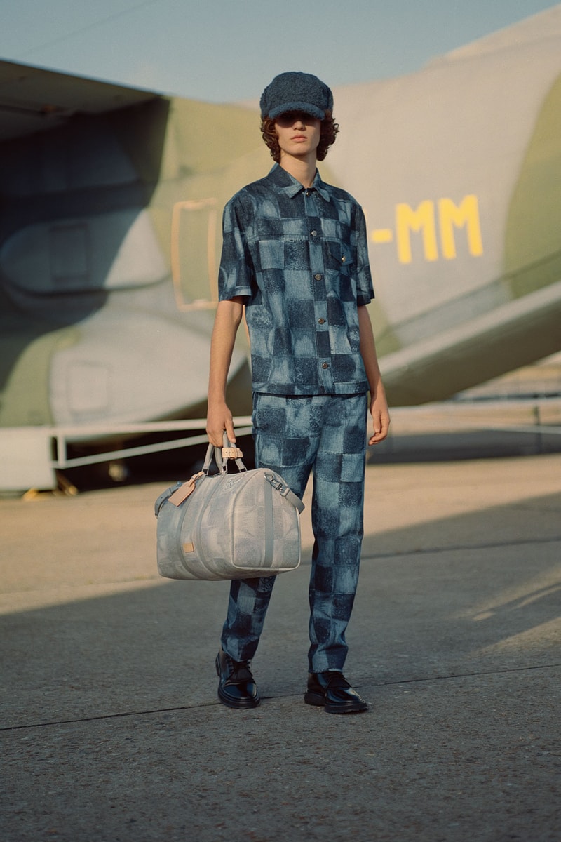 louis vuitton mens pre-fall 2021 collection lookbook virgil abloh damier check speedy handbag