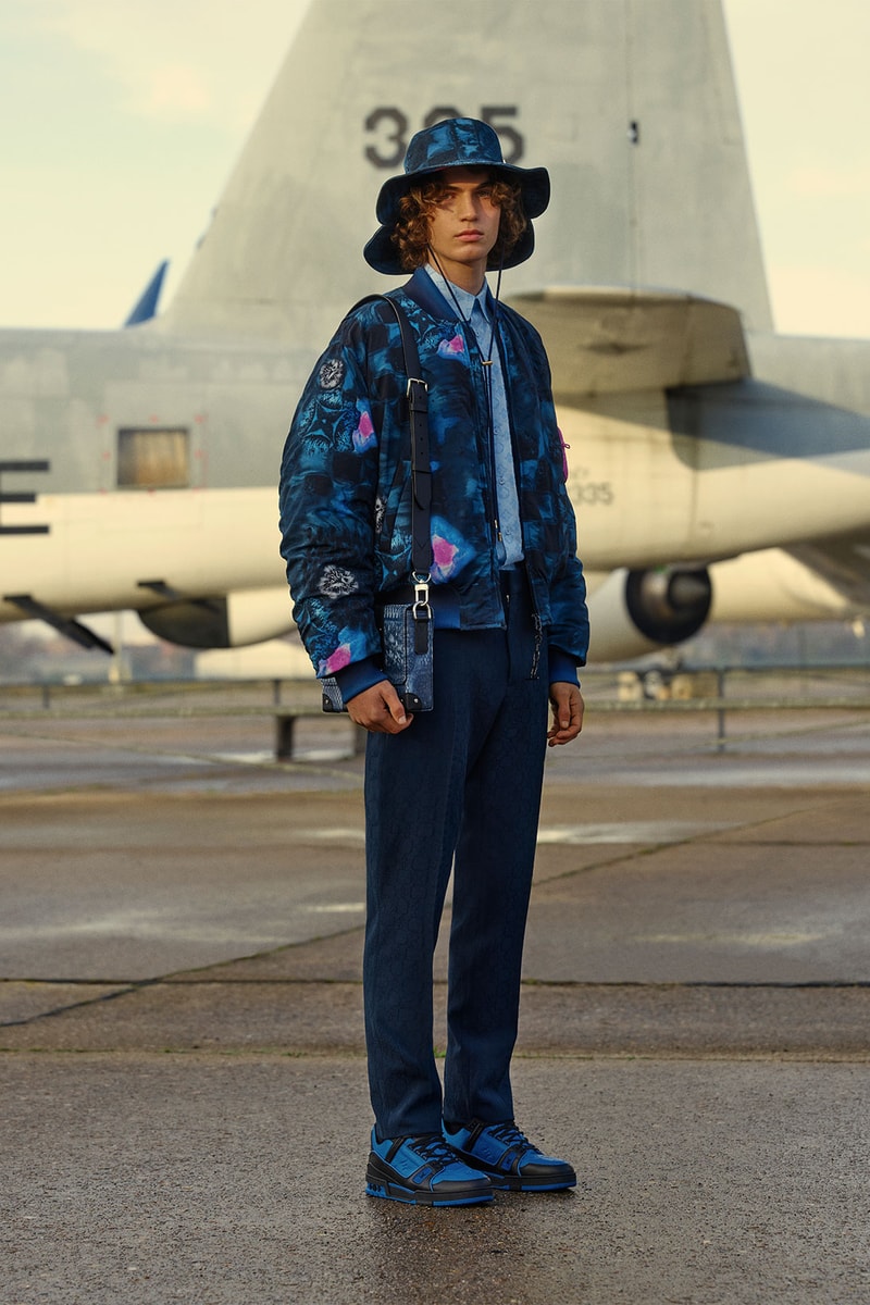 louis vuitton mens pre-fall 2021 collection lookbook virgil abloh pattern jacket hat