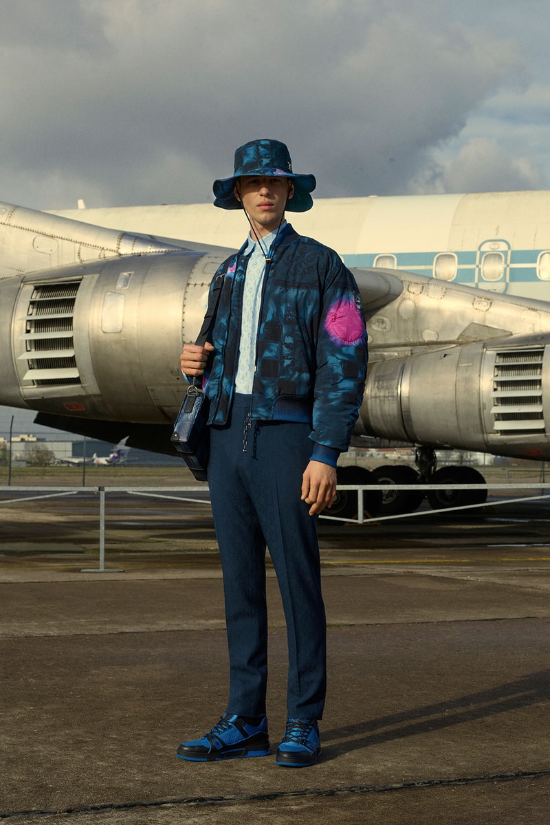 louis vuitton mens pre-fall 2021 collection lookbook virgil abloh pattern jacket hat