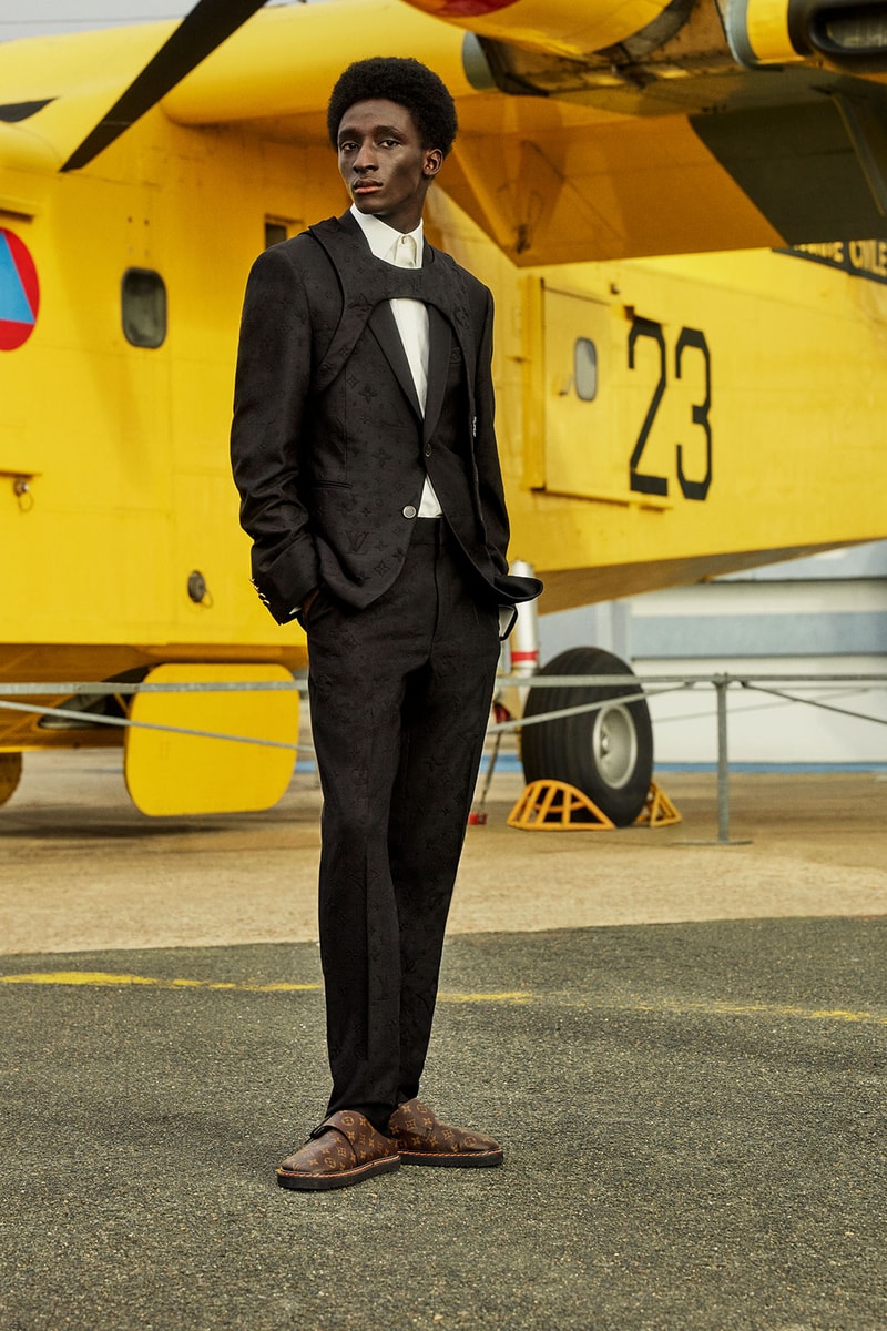 louis vuitton mens pre-fall 2021 collection lookbook virgil abloh lv monogram tailored suit