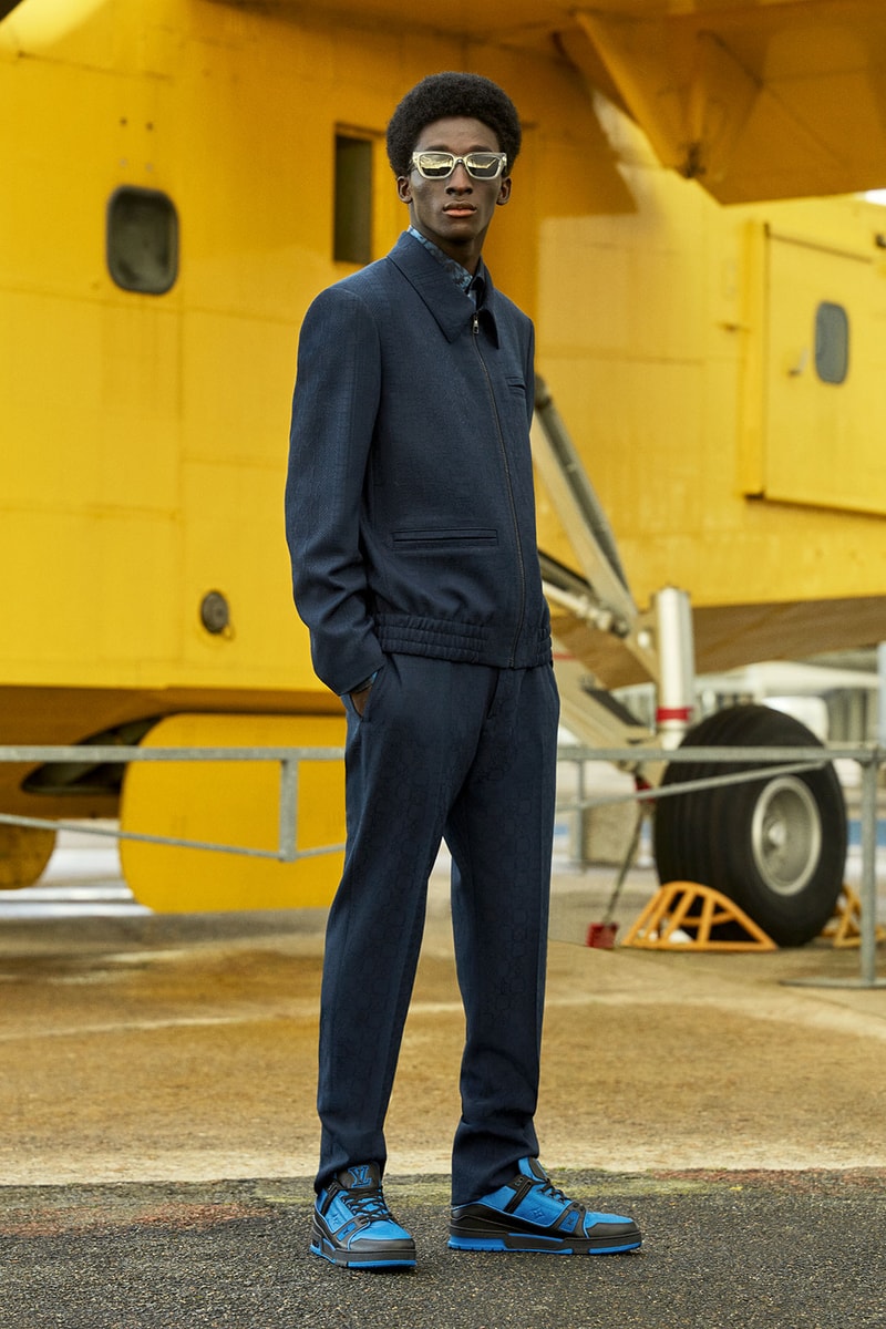 louis vuitton mens pre-fall 2021 collection lookbook virgil abloh blue black sneakers trainer