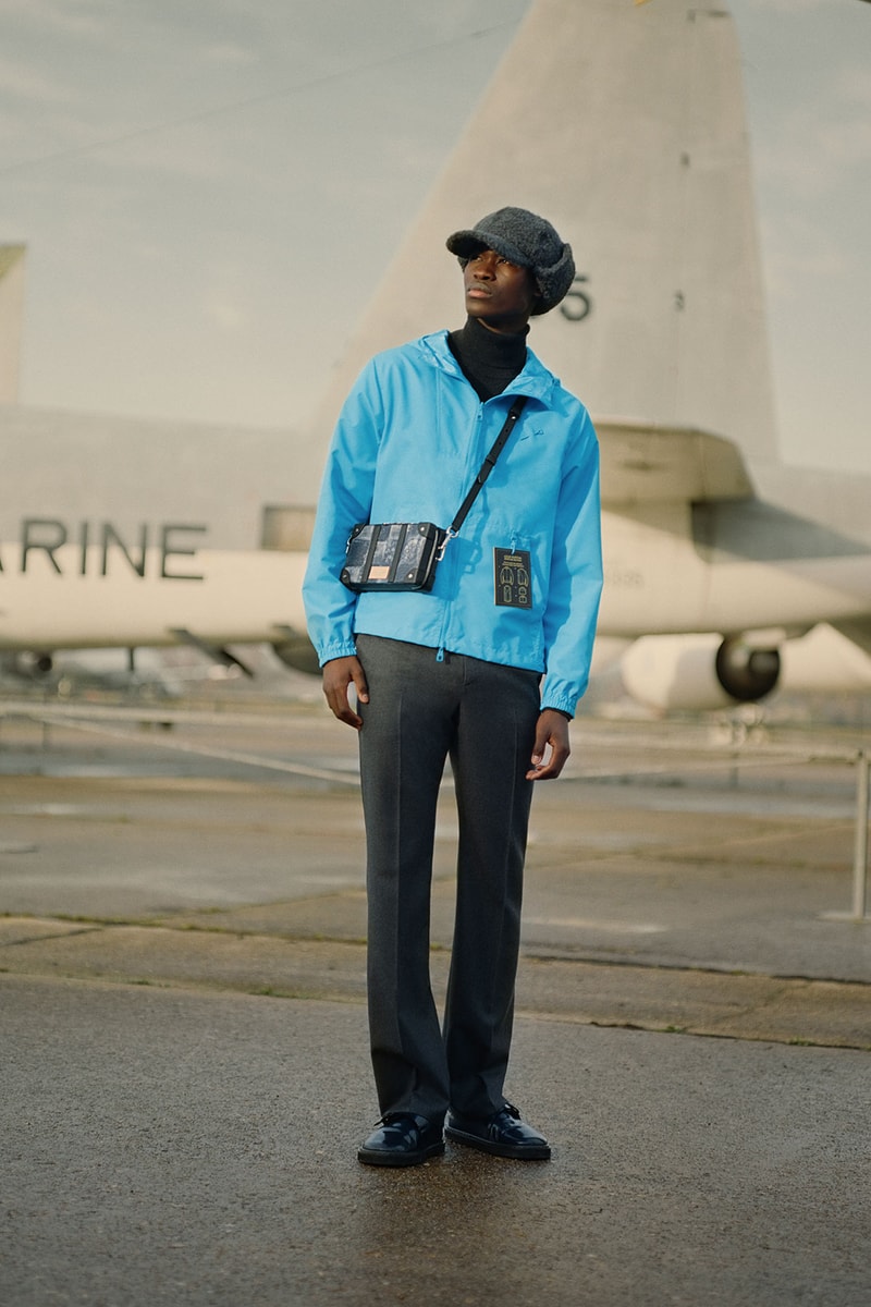louis vuitton mens pre-fall 2021 collection lookbook virgil abloh trunk messenger blue jacket