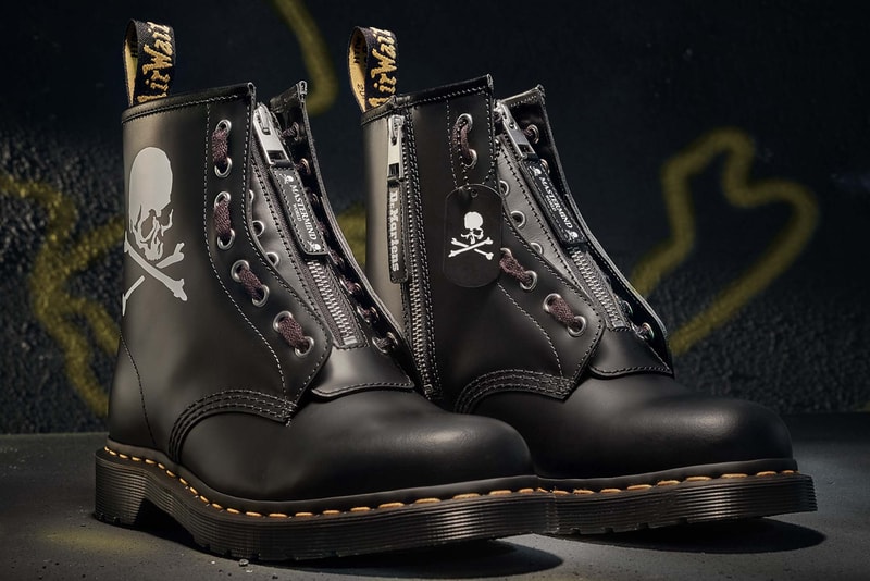 mastermind world dr martens 1460 remastered boots collaboration punk skull 60th anniversary release