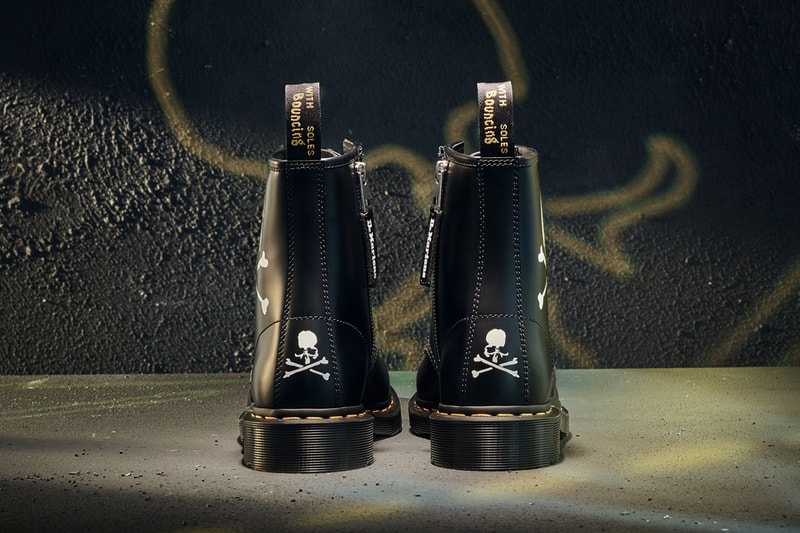 mastermind world dr martens 1460 remastered boots collaboration punk skull 60th anniversary release