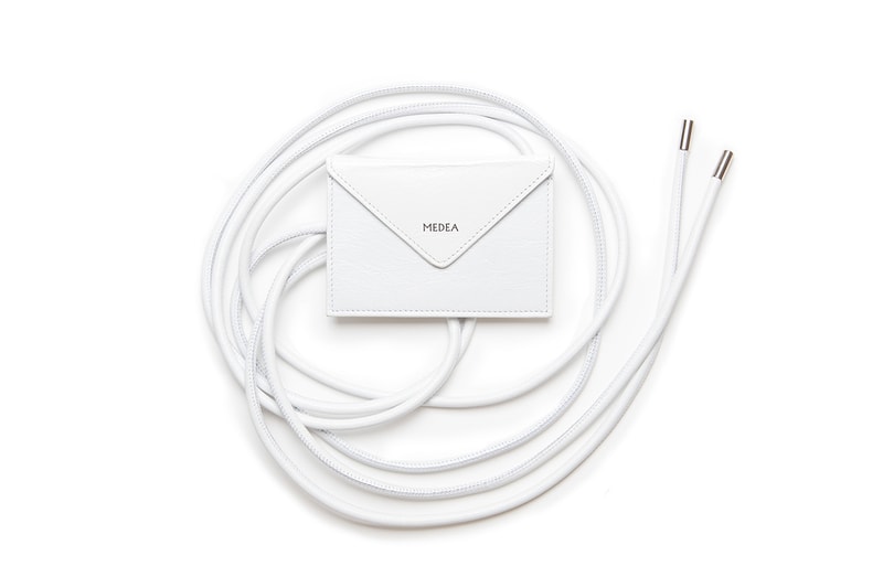 Medea Belt Wallet Leather Strap White Italian Designer Brand
