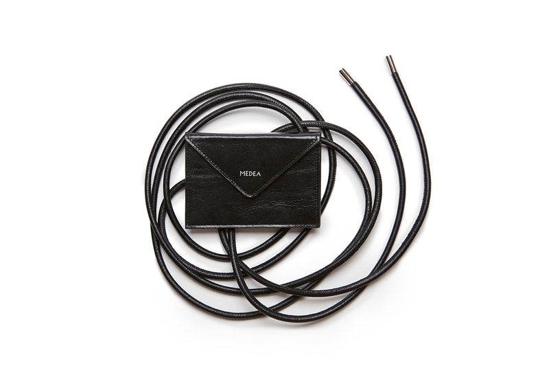 Medea Belt Wallet Leather Strap Black Italian Designer Brand