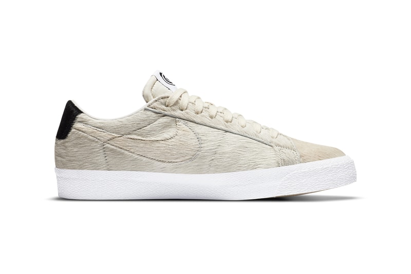 medicom toy nike sb blazer low bearbrick fuzzy pony hair fur collaboration release info
