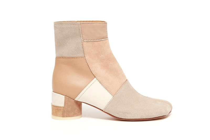 mm6 maison margiela upcycled patchwork spring summer 2021 collection sustainable boots bags