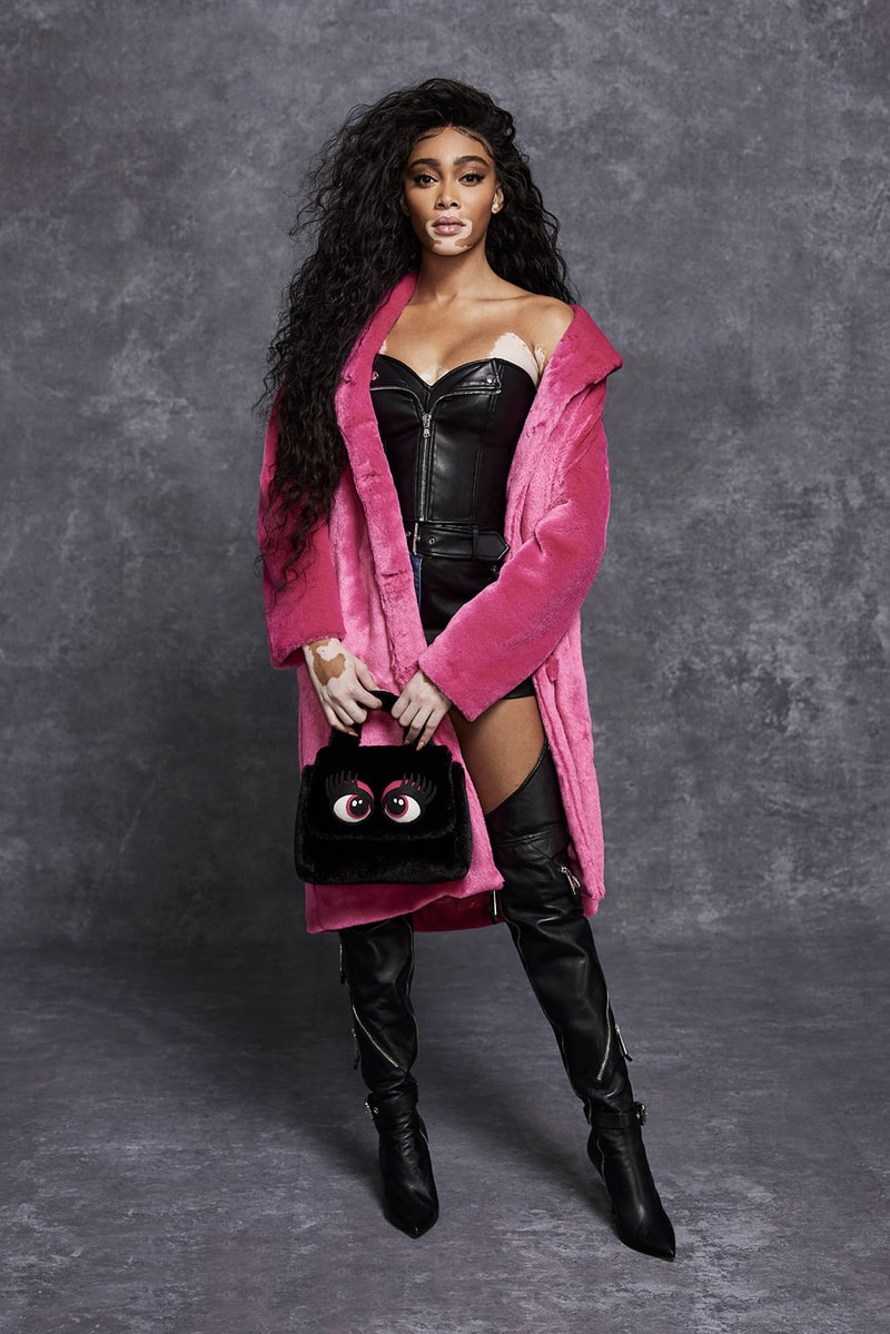 moschino pre fall 2021 womenswear collection lookbook jeremy scott winnie harlow sweatsuit dresses designer bag