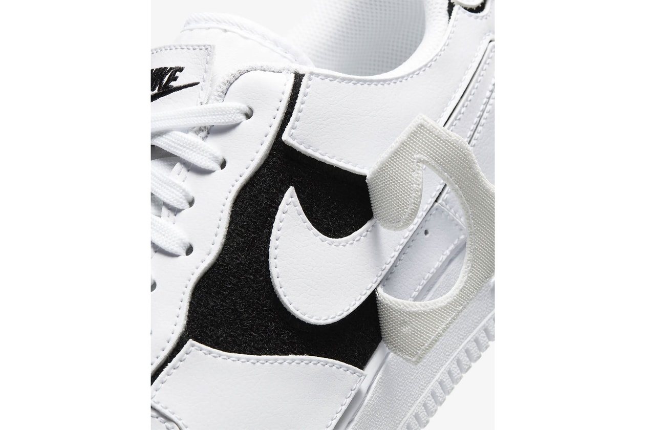 nike air force 1/1 customizable sneakers velcro overlays cosmic clay white black orange release info