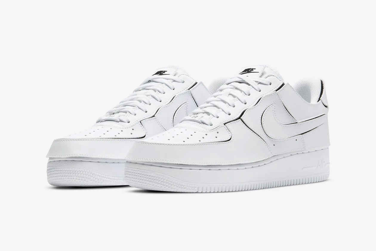 nike air force 1/1 customizable sneakers velcro overlays cosmic clay white black orange release info