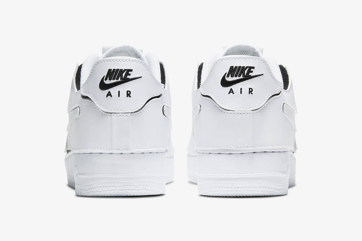 nike air force 1/1 customizable sneakers velcro overlays cosmic clay white black orange release info