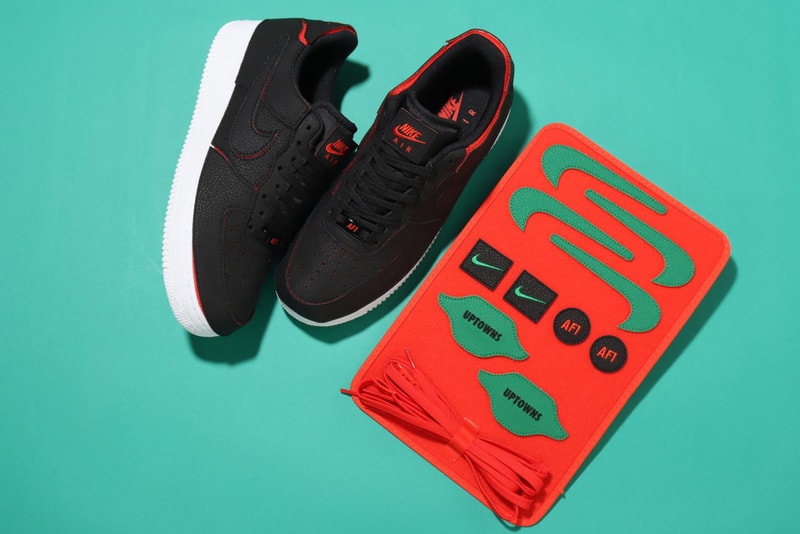 nike air force 1/1 customizable af1 sneakers velcro black chile red pine green release price info