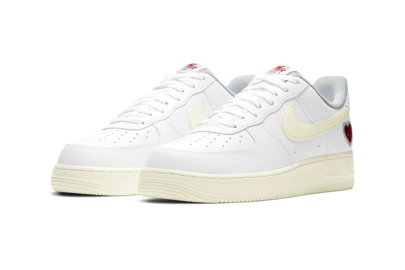 Nike Air Force 1 Valentine's Day Red Heart White