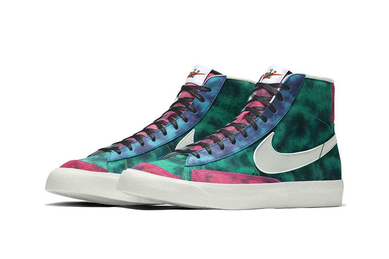 Nike Blazer Nike by You Tie-Dye Customization Sneaker Colorful Mid High Low