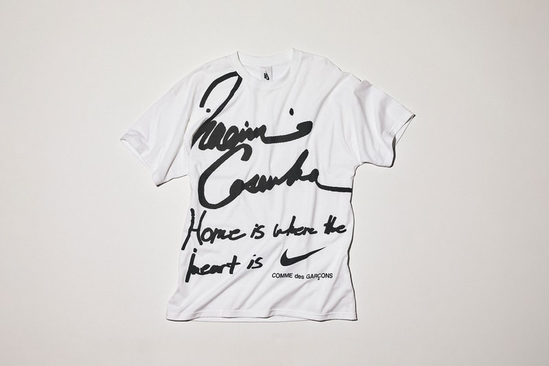 naomi osaka comme des garcons nike collaoration blazer sneakers tee